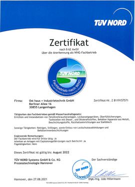 TÜV Nord Zertifikat 2022
